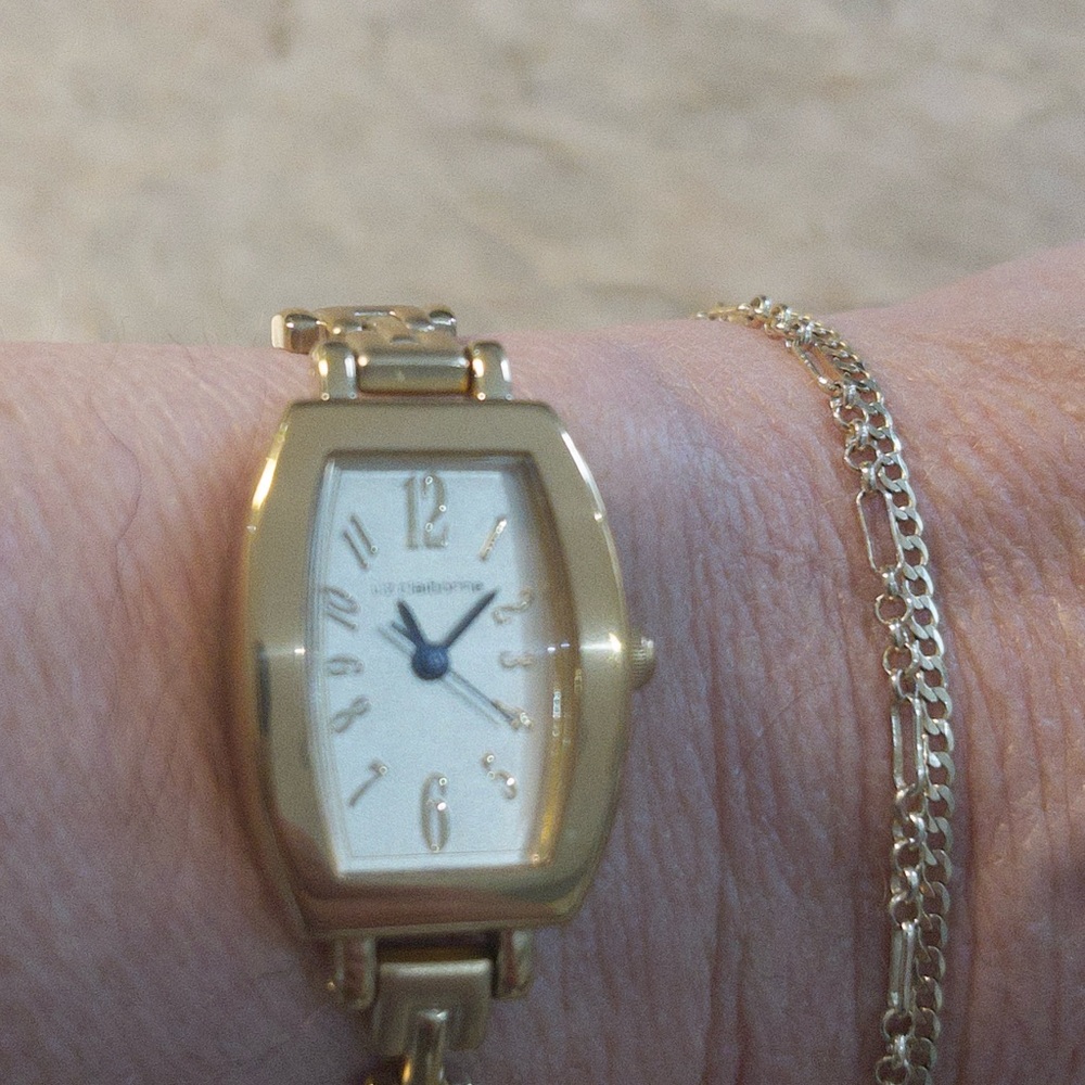 Vintage Liz Claiborne Gold-Tone Women's Bracelet Watch